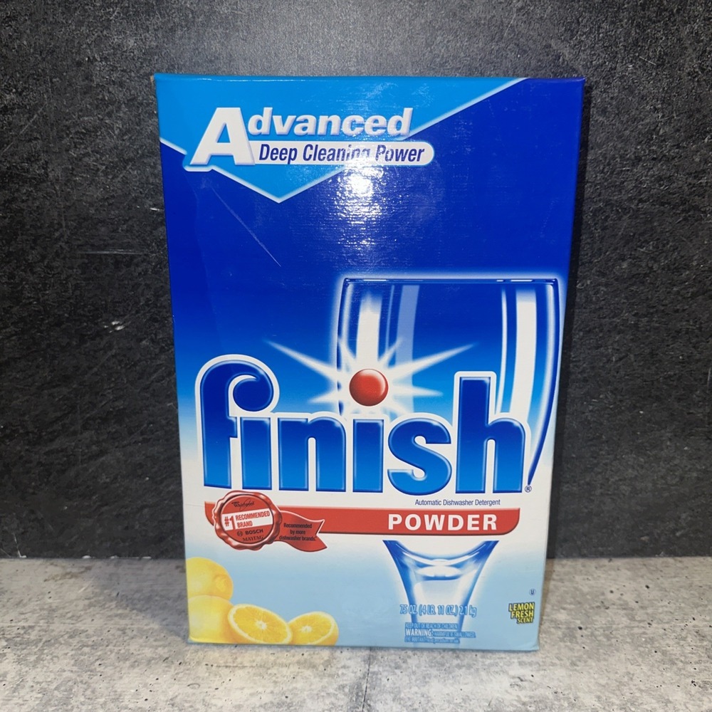 Finish Advanced Power Powder Dishwasher Detergent Lemon Fresh Scent 75oz